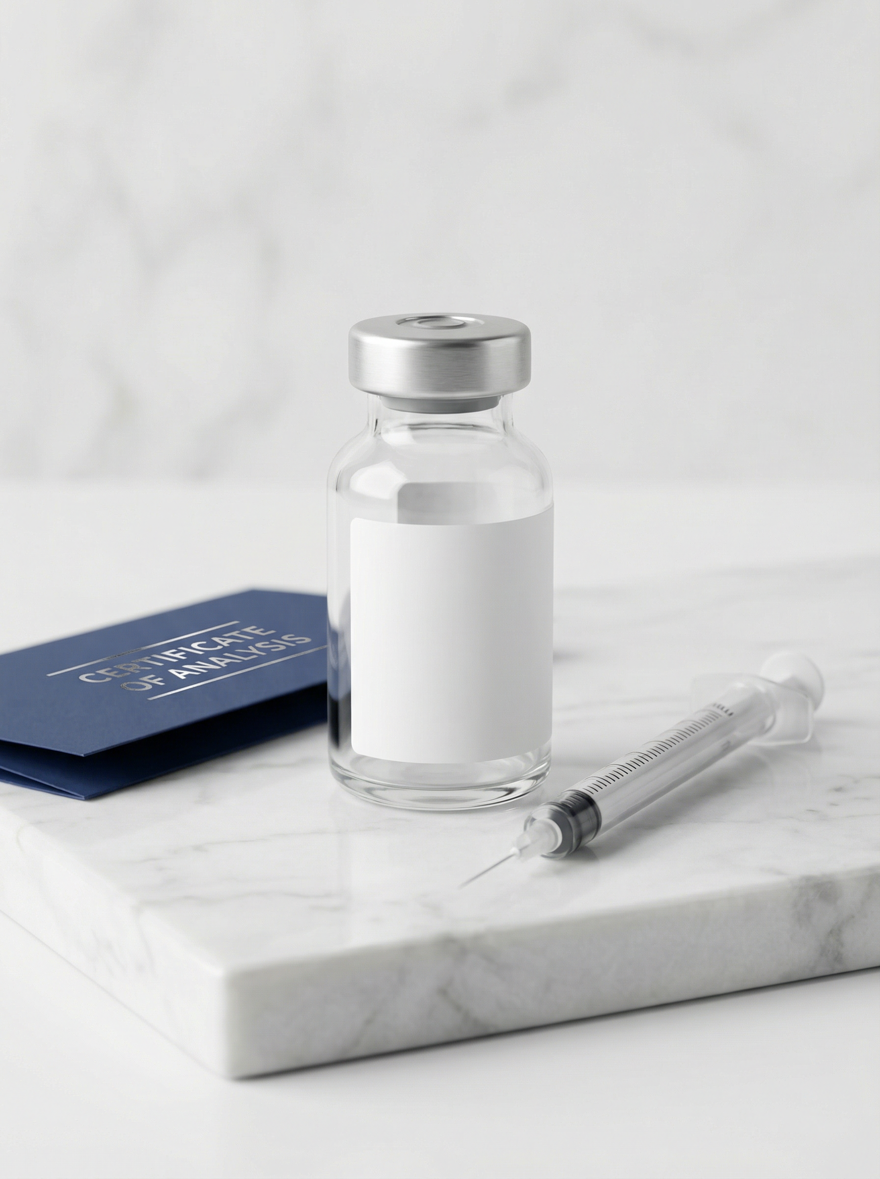 Poptides product — vial, syringe, COA